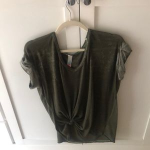 Free people dark green tee